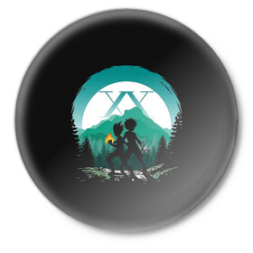Значок с принтом Hunter x Hunter в городе Новоалтайск,  металл | круглая форма, металлическая застежка в виде булавки | alluka | anime | chrollo | gon | hisoka | hunter | hunter x hunter | hxh | japan | kalluto | killua | kurapika | lucilfer | x | аниме | гон | куроро | люцифер | мульт | охотник | х | хисока | япония