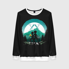 Женский свитшот 3D с принтом Hunter x Hunter в городе Новоалтайск, 100% полиэстер с мягким внутренним слоем | круглый вырез горловины, мягкая резинка на манжетах и поясе, свободная посадка по фигуре | alluka | anime | chrollo | gon | hisoka | hunter | hunter x hunter | hxh | japan | kalluto | killua | kurapika | lucilfer | x | аниме | гон | куроро | люцифер | мульт | охотник | х | хисока | япония