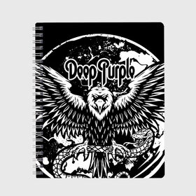 Тетрадь с принтом Deep Purple в городе Новоалтайск, 100% бумага | 48 листов, плотность листов — 60 г/м2, плотность картонной обложки — 250 г/м2. Листы скреплены сбоку удобной пружинной спиралью. Уголки страниц и обложки скругленные. Цвет линий — светло-серый
 | deep purple | whoosh | дэвид ковердейл | иэн гиллан | метал | ричи блэкмор | роджер гловер | рок | свист | хард | хэви