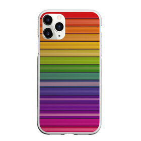 Чехол для iPhone 11 Pro Max матовый с принтом Радужные линии в городе Новоалтайск, Силикон |  | Тематика изображения на принте: вертикальные линии | вертикальный рисунок | линии | радуга | цвета | яркие цвета