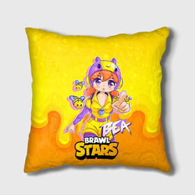 Подушка 3D с принтом Bea Brawl stars Беа anime  в городе Новоалтайск, наволочка – 100% полиэстер, наполнитель – холлофайбер (легкий наполнитель, не вызывает аллергию). | состоит из подушки и наволочки. Наволочка на молнии, легко снимается для стирки | bea | brawl | brawl stars | brawlstars | brawl_stars | jessie | беа | биа | бравл | бравлстарс | пчела | пчелка