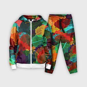 Детский костюм 3D с принтом Abstract Autumn Leaves в городе Новоалтайск,  |  | Тематика изображения на принте: абстракция | дерево | деревья | дождь | клен | лес | листики | листочки | листья | листья дуба | листья клен | листья неон | листья тропические | оранжевая | оранжевый | осень | текстура | узор | уют