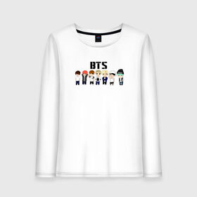 Женский лонгслив хлопок с принтом Bts в городе Новоалтайск, 100% хлопок |  | bangtan boys | beyond the scene | bts | bts anime | bts аниме | bts мульт | rm | бтс | ви | джей хоупа | джонгук | сюги | чимин | чин