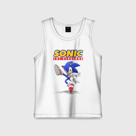 Детская майка хлопок с принтом Sonic the hedgehog в городе Новоалтайск,  |  | sega | sonic | ёж соник | сега | соник