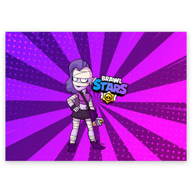 Поздравительная открытка с принтом Emz Brawl stars ЭМЗ в городе Новоалтайск, 100% бумага | плотность бумаги 280 г/м2, матовая, на обратной стороне линовка и место для марки
 | brawl | brawl stars | brawlstars | brawl_stars | emz | jessie | амз | бравл | бравлстарс | эма | эмз