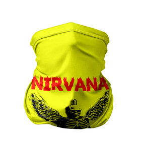 Бандана-труба 3D с принтом NIRVANA в городе Новоалтайск, 100% полиэстер, ткань с особыми свойствами — Activecool | плотность 150‒180 г/м2; хорошо тянется, но сохраняет форму | nirvana | smile | ангел | курт кобейн | нирвана | скелет | смайл | телечия мышы