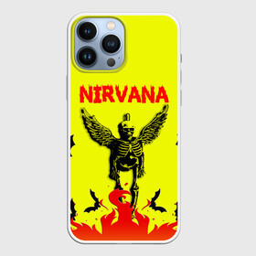 Чехол для iPhone 13 Pro Max с принтом NIRVANA в городе Новоалтайск,  |  | nirvana | smile | ангел | курт кобейн | нирвана | скелет | смайл | телечия мышы