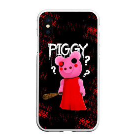 Чехол для iPhone XS Max матовый с принтом ROBLOX PIGGY - СВИНКА ПИГГИ в городе Новоалтайск, Силикон | Область печати: задняя сторона чехла, без боковых панелей | pig | piggy | roblox | игра | компьютерная игра | логотип | онлайн | онлайн игра | пигги | поросенок | роблакс | роблокс | свинка | свинья