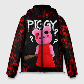 Мужская зимняя куртка 3D с принтом ROBLOX PIGGY - СВИНКА ПИГГИ в городе Новоалтайск, верх — 100% полиэстер; подкладка — 100% полиэстер; утеплитель — 100% полиэстер | длина ниже бедра, свободный силуэт Оверсайз. Есть воротник-стойка, отстегивающийся капюшон и ветрозащитная планка. 

Боковые карманы с листочкой на кнопках и внутренний карман на молнии. | pig | piggy | roblox | игра | компьютерная игра | логотип | онлайн | онлайн игра | пигги | поросенок | роблакс | роблокс | свинка | свинья