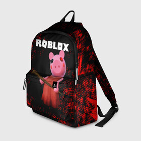 Рюкзак 3D с принтом ROBLOX PIGGY - СВИНКА ПИГГИ в городе Новоалтайск, 100% полиэстер | лямки с регулируемой длиной, сверху петелька, чтобы рюкзак можно было повесить на вешалку. Основное отделение закрывается на молнию, как и внешний карман. Внутри два дополнительных кармана, один из которых закрывается на молнию. По бокам два дополнительных кармашка | pig | piggy | roblox | игра | компьютерная игра | логотип | онлайн | онлайн игра | пигги | поросенок | роблакс | роблокс | свинка | свинья