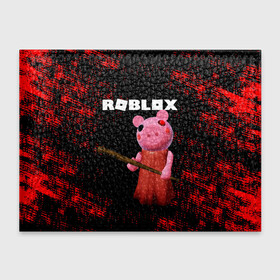 Обложка для студенческого билета с принтом ROBLOX PIGGY   СВИНКА ПИГГИ в городе Новоалтайск, натуральная кожа | Размер: 11*8 см; Печать на всей внешней стороне | Тематика изображения на принте: pig | piggy | roblox | игра | компьютерная игра | логотип | онлайн | онлайн игра | пигги | поросенок | роблакс | роблокс | свинка | свинья