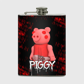 Фляга с принтом ROBLOX PIGGY - СВИНКА ПИГГИ в городе Новоалтайск, металлический корпус | емкость 0,22 л, размер 125 х 94 мм. Виниловая наклейка запечатывается полностью | pig | piggy | roblox | игра | компьютерная игра | логотип | онлайн | онлайн игра | пигги | поросенок | роблакс | роблокс | свинка | свинья