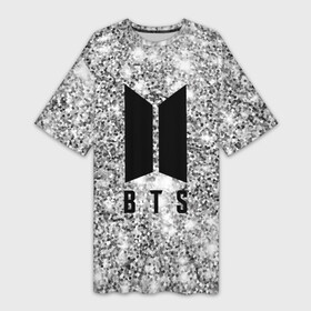 Платье-футболка 3D с принтом Сверкающие BTS в городе Новоалтайск,  |  | boys | bts | music | pop | rm | stars | алмазы | бабочка | блестки | бойбенд | бриллианты | бтс | гламур | группа | девочкам | девушкам | звезды | корея | крылья | мальчики | молодежные | музыка | музыкальные | парни