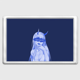 Магнит 45*70 с принтом Zero Two Senpai в городе Новоалтайск, Пластик | Размер: 78*52 мм; Размер печати: 70*45 | Тематика изображения на принте: 02 | senpai. аниме | zero two | зеро ту | любимый во франксе | франкс