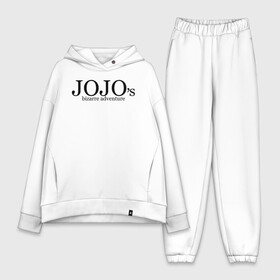 Женский костюм хлопок Oversize с принтом JoJo Bizarre Adventure в городе Новоалтайск,  |  | anime | jojo | jojo’s bizarre adventure | аниме | анимэ | биззаре адвенчер | джо | джо джо | джоджо | джонатан джостар | дзёсукэ хигасиката | дзётаро кудзё | жожо | игги | кира | лого | манга | невероятные приключения