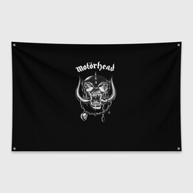 Флаг-баннер с принтом Motorhead в городе Новоалтайск, 100% полиэстер | размер 67 х 109 см, плотность ткани — 95 г/м2; по краям флага есть четыре люверса для крепления | motorhead | альтернативный рок | металл | моторхед | рок | тяжелая музыка