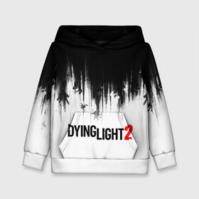 Детская толстовка 3D с принтом Dying Light 2 в городе Новоалтайск, 100% полиэстер | двухслойный капюшон со шнурком для регулировки, мягкие манжеты на рукавах и по низу толстовки, спереди карман-кенгуру с мягким внутренним слоем | 2 | 2021 | dying light | light | logo | techland | игра | красный | кровь | лого | логотип