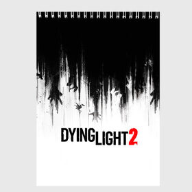Скетчбук с принтом Dying Light 2 в городе Новоалтайск, 100% бумага
 | 48 листов, плотность листов — 100 г/м2, плотность картонной обложки — 250 г/м2. Листы скреплены сверху удобной пружинной спиралью | 2 | 2021 | dying light | light | logo | techland | игра | красный | кровь | лого | логотип