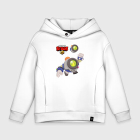Детское худи Oversize хлопок с принтом Retro Nani   Brawl Stars в городе Новоалтайск, френч-терри — 70% хлопок, 30% полиэстер. Мягкий теплый начес внутри —100% хлопок | боковые карманы, эластичные манжеты и нижняя кромка, капюшон на магнитной кнопке | 8bit | 8бит | brawlstars | retrowave | supercell | бравл | бравлер | бравлпасс | бравлстарс | бравлстарс игра | бравлы | восемь бит | нани | новый перс | новый скин | перс бравл | ретро | ретровейв | робот | суперселл