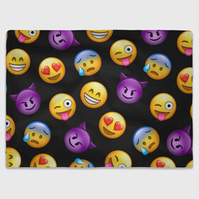 Плед 3D с принтом Emoji в городе Новоалтайск, 100% полиэстер | закругленные углы, все края обработаны. Ткань не мнется и не растягивается | school | пенал | прикольный пенал | смайлы | школа | школьный пенал | эмодзи