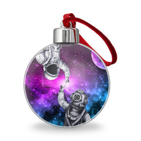 Ёлочный шар с принтом Космонавт и водолаз в городе Новоалтайск, Пластик | Диаметр: 77 мм | astronaut | blue | cosmos | diver | elon musk | nasa | planet | purple | space | spacex | star | universe | water | абстракция | астронавт | вода | водолаз | вселенная | галактика | дайвер | звезда | илон маск | космонавт | космос | микеланджело