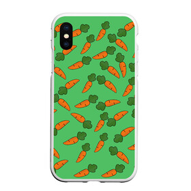 Чехол для iPhone XS Max матовый с принтом CARROTS в городе Новоалтайск, Силикон | Область печати: задняя сторона чехла, без боковых панелей | food | fruit | pattern | vegan | vegetables | vegetarian | веган | вегетарианство | еда | лето | морковки | мрковь | овощи | паттерн | фрукты | яркие