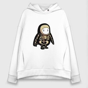 Женское худи Oversize хлопок с принтом fall guys skeleton в городе Новоалтайск, френч-терри — 70% хлопок, 30% полиэстер. Мягкий теплый начес внутри —100% хлопок | боковые карманы, эластичные манжеты и нижняя кромка, капюшон на магнитной кнопке | baby blue | big bad wolf | champ | chicken | chilly | crown | dizzy heights | door dash | dots | fruit chute | full body | gate crash | hit parade | hunter | mallard | ninja | pirate | see saw | slime climb | the whirlygig | tip toe | topsy | 