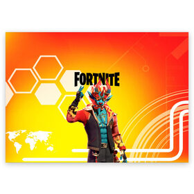 Поздравительная открытка с принтом FORTNITE в городе Новоалтайск, 100% бумага | плотность бумаги 280 г/м2, матовая, на обратной стороне линовка и место для марки
 | 2019 | battle royale | chapter 2 | epic games | fortnite | game | season x | zombie | зомби | фортнайт