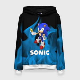Женская толстовка 3D с принтом SONIC в городе Новоалтайск, 100% полиэстер  | двухслойный капюшон со шнурком для регулировки, мягкие манжеты на рукавах и по низу толстовки, спереди карман-кенгуру с мягким внутренним слоем. | hedgehog | metal sonic | silver | silver the hedgehog | sonic | sonic boom | sonic the hedgehog | ёж сонник | игры | соник | фильмы