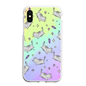 Чехол для iPhone XS Max матовый с принтом КАВАЙНЫЕ КОТИКИ в городе Новоалтайск, Силикон | Область печати: задняя сторона чехла, без боковых панелей | Тематика изображения на принте: animal | cat | cute | pet | аниме | животное | кавай | киса | кот | котэ | милое
