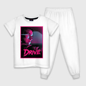 Детская пижама хлопок с принтом Retro wave style в городе Новоалтайск, 100% хлопок |  брюки и футболка прямого кроя, без карманов, на брюках мягкая резинка на поясе и по низу штанин
 | drive | neon | retro wave | драйв | неон | ретро