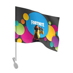 Флаг для автомобиля с принтом FORTNITE в городе Новоалтайск, 100% полиэстер | Размер: 30*21 см | 2019 | battle royale | chapter 2 | epic games | fortnite | game | season x | zombie | зомби | фортнайт