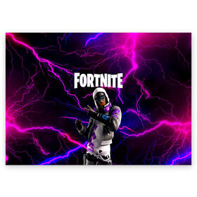 Поздравительная открытка с принтом FORTNITE в городе Новоалтайск, 100% бумага | плотность бумаги 280 г/м2, матовая, на обратной стороне линовка и место для марки
 | 2019 | battle royale | chapter 2 | epic games | fortnite | game | season x | zombie | зомби | фортнайт