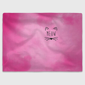 Плед 3D с принтом MEOW в городе Новоалтайск, 100% полиэстер | закругленные углы, все края обработаны. Ткань не мнется и не растягивается | animal | cat | cute | pet | животное | кавай | киса | кот | котэ | милое