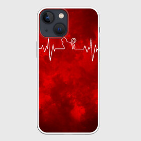 Чехол для iPhone 13 mini с принтом КИСА в городе Новоалтайск,  |  | Тематика изображения на принте: animal | cat | cute | pet | животное | кавай | киса | кот | котэ | милое