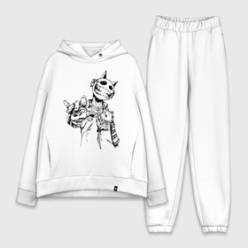 Женский костюм хлопок Oversize с принтом Smile Man в городе Новоалтайск,  |  | art | drawing | horns | man | smile | smiley | арт | рисунок | рога | смайл | смайлик | улыбка | человек