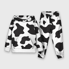 Детский костюм 3D (с толстовкой) с принтом COW PRINT в городе Новоалтайск,  |  | Тематика изображения на принте: animals | cow | cow print | корова | коровий принт