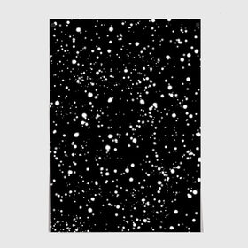 Постер с принтом Snow в городе Новоалтайск, 100% бумага
 | бумага, плотность 150 мг. Матовая, но за счет высокого коэффициента гладкости имеет небольшой блеск и дает на свету блики, но в отличии от глянцевой бумаги не покрыта лаком | snow | stars. звезды на футболке | в белую точку | звезды | кофта в белую точку | свитер в белую точку | снег | снег на черном фоне | футболка в белую точку | футболка в точку