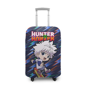 Чехол для чемодана 3D с принтом Киллуа Hunter x Hunter в городе Новоалтайск, 86% полиэфир, 14% спандекс | двустороннее нанесение принта, прорези для ручек и колес | anime | hunter | hunter x hunter | killua | zoldyck | аниме | зодиак | охотник | охотники