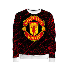 Детский свитшот 3D с принтом MANCHESTER UNITED. в городе Новоалтайск, 100% полиэстер | свободная посадка, прямой крой, мягкая тканевая резинка на рукавах и понизу свитшота | fc | football | football club | manchester united | sport | английский профессиональный футбольный клуб | манчестер юнайтед | спорт | уефа | униформа | фирменные цвета | фк | футбол | футбольный клуб