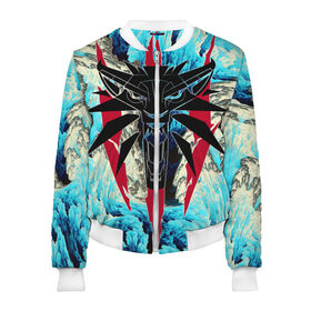 Женский бомбер 3D с принтом ВЕДЬМАК в городе Новоалтайск, 100% полиэстер | застегивается на молнию, по бокам два кармана без застежек, мягкие манжеты, по низу бомбера и на воротнике — эластичная резинка | cavil | cavill | gwent | henry | the witcher | witcher | ведьмак | витчер | волк | гвент | генри | геральд | геральт | кавил | кавилл | ривия | хенри