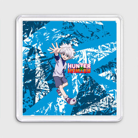 Магнит 55*55 с принтом Киллуа Hunter x Hunter в городе Новоалтайск, Пластик | Размер: 65*65 мм; Размер печати: 55*55 мм | anime | hunter | hunter x hunter | killua | zoldyck | аниме | зодиак | охотник | охотники