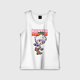 Детская майка хлопок с принтом Киллуа Hunter x Hunter в городе Новоалтайск,  |  | anime | hunter | hunter x hunter | killua | zoldyck | аниме | зодиак | охотник | охотники
