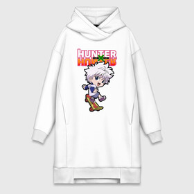 Платье-худи хлопок с принтом Киллуа Hunter x Hunter в городе Новоалтайск,  |  | anime | hunter | hunter x hunter | killua | zoldyck | аниме | зодиак | охотник | охотники