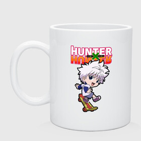 Кружка керамическая с принтом Киллуа Hunter x Hunter в городе Новоалтайск, керамика | объем — 330 мл, диаметр — 80 мм. Принт наносится на бока кружки, можно сделать два разных изображения | Тематика изображения на принте: anime | hunter | hunter x hunter | killua | zoldyck | аниме | зодиак | охотник | охотники
