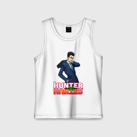 Детская майка хлопок с принтом Леорио Hunter x Hunter в городе Новоалтайск,  |  | anime | hunter | hunter x hunter | zoldyck | аниме | зодиак | леорио | охотник | охотники | паладинайт