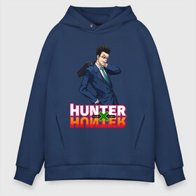 Мужское худи Oversize хлопок с принтом Леорио Hunter x Hunter в городе Новоалтайск, френч-терри — 70% хлопок, 30% полиэстер. Мягкий теплый начес внутри —100% хлопок | боковые карманы, эластичные манжеты и нижняя кромка, капюшон на магнитной кнопке | anime | hunter | hunter x hunter | zoldyck | аниме | зодиак | леорио | охотник | охотники | паладинайт