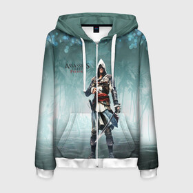 Мужская толстовка 3D на молнии с принтом ASSASSIN`S CREED BLACK FLAG в городе Новоалтайск, 100% полиэстер | длина до линии бедра, манжеты и пояс оформлены мягкой тканевой резинкой, двухслойный капюшон со шнурком для регулировки, спереди молния, по бокам два кармана | black flag | brotherhood | chronicles | creed | game | origins | revelations | rogue | syndicate | unity | valhalla | альтаир | ассасин | игры | кинжал | пираты