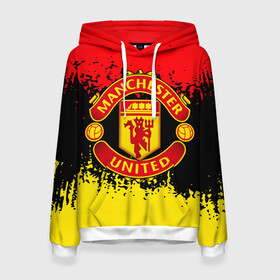 Женская толстовка 3D с принтом MANCHESTER UNITED. в городе Новоалтайск, 100% полиэстер  | двухслойный капюшон со шнурком для регулировки, мягкие манжеты на рукавах и по низу толстовки, спереди карман-кенгуру с мягким внутренним слоем. | fc | football | football club | manchester united | sport | английский профессиональный футбольный клуб | манчестер юнайтед | спорт | уефа | униформа | фирменные цвета | фк | футбол | футбольный клуб