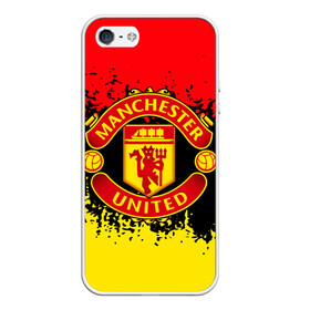 Чехол для iPhone 5/5S матовый с принтом MANCHESTER UNITED в городе Новоалтайск, Силикон | Область печати: задняя сторона чехла, без боковых панелей | fc | football | football club | manchester united | sport | английский профессиональный футбольный клуб | манчестер юнайтед | спорт | уефа | униформа | фирменные цвета | фк | футбол | футбольный клуб